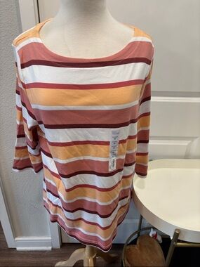 NWT Striped Boatneck Top